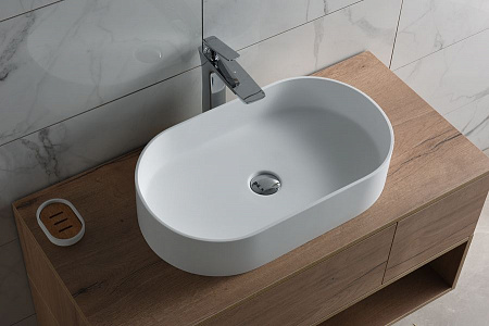 Alparini Delta 60см Solid Surface раковина накладная матовая