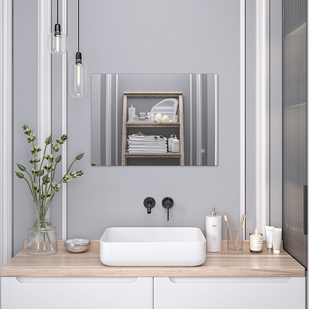 Зеркало с подсветкой СИРИУС (50*70 / 70*50) / универсальное/ AQUA DE MARCO