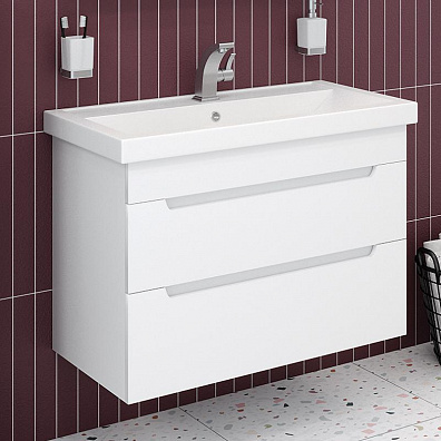 Тумба подвесная СИТИ 80см /2 ящика/ AQUA DE MARCO
