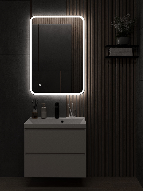Зеркало с подсветкой КАПЕЛЛА (70*100 /100*70) /универсальное/ AQUA DE MARCO