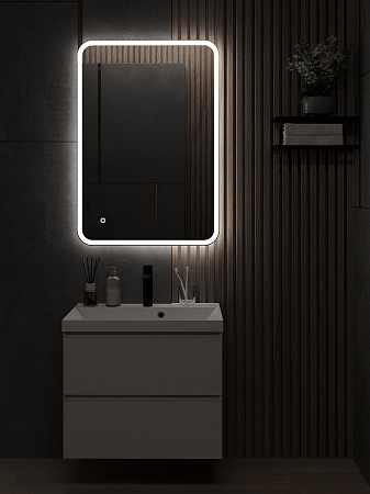 Зеркало с подсветкой КАПЕЛЛА (70*100 /100*70) /универсальное/ AQUA DE MARCO