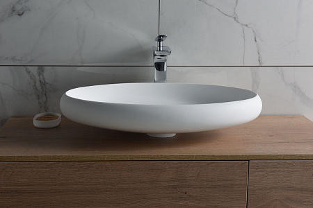 Alparini Opera 60см Solid Surface раковина накладная матовая