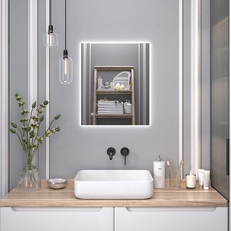 Зеркало с подсветкой СИРИУС (50*60 / 60*50) / универсальное/ AQUA DE MARCO
