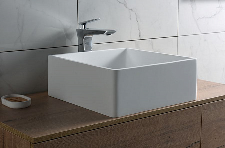 Alparini Intento 40см Solid Surface раковина накладная матовая